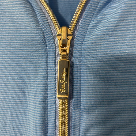 Lilly Pulitzer XL Full Zip Luxletic Jacket Blue White - Picture 2 of 7